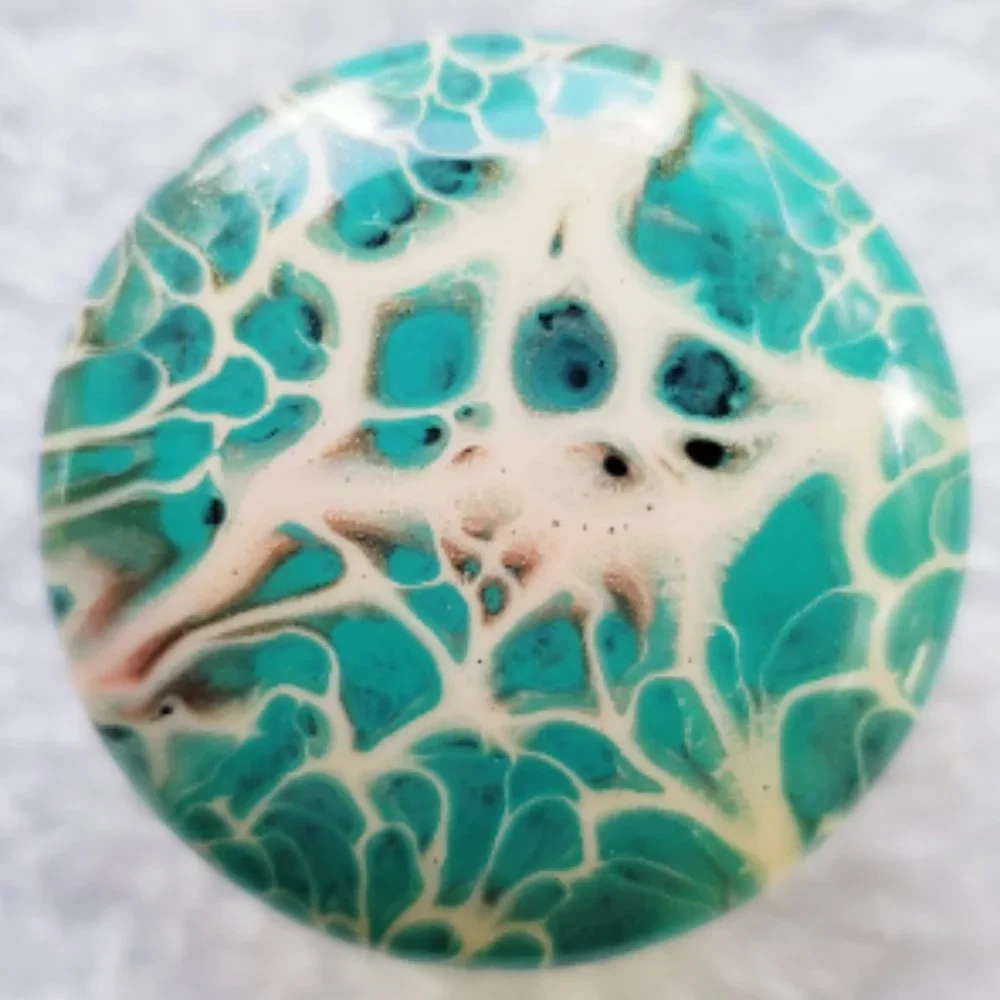 Hand Crafted Cabinet Door Knobs Hand Painted White Pink Turquoise Sage Wooden